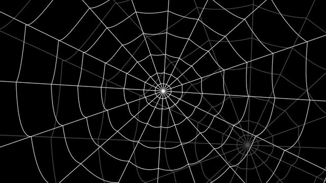 few cobwebs move against a black background