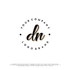 D N DN initial name vintage logo vector