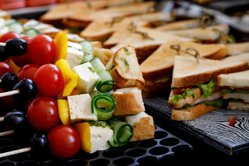 fresh salad with cheese and olives