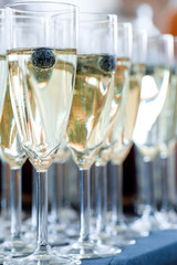 glasses of champagne