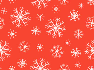 Naklejka na ściany i meble Decorative gray snowflakes on a gray background.Vector snowflakes