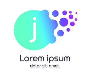 j dots logo with gradient full vector