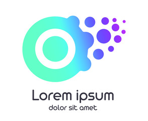 o dots logo with gradient full vector