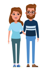 couple avatar cartoon character portrait