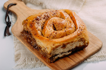 Cinnamon rolls with cheese baked and ready to eat. Golfeados typical dessert in Venezuela.