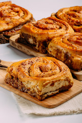 Cinnamon rolls with cheese baked and ready to eat. Golfeados typical dessert in Venezuela.