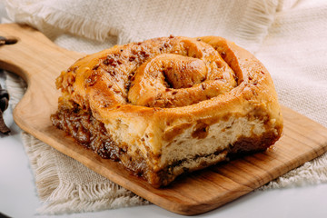 Cinnamon rolls with cheese baked and ready to eat. Golfeados typical dessert in Venezuela.