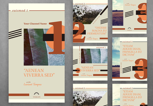 Social Media Post and Story Layouts with Earthy Colors and Imagery