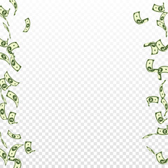 Indian rupee notes falling. Sparse INR bills on tr