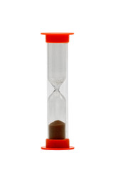 Hourglass on a white background. Sand clock