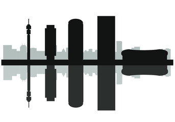 skyline of johannesburg city in south africa