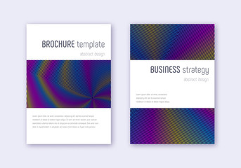 Fototapeta premium Minimalistic cover design template set. Rainbow ab