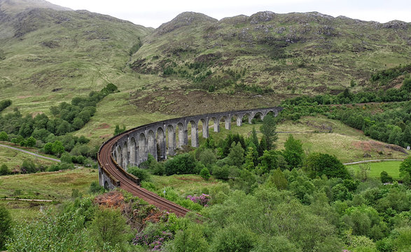 Glenfinnan Viaduct at Glenfinnan - Scotland, UK © Rosana
