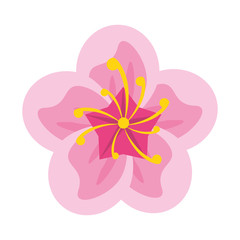 flower blossom icon cartoon isolated