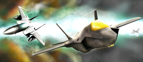 Naklejka premium Aviones