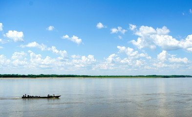 river sky clouds amazon travel 