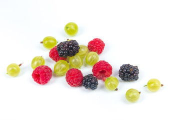 Fresh ripe berry in closeup on isolated white background.