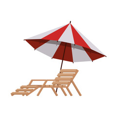 beach umbrella for summer striped icon