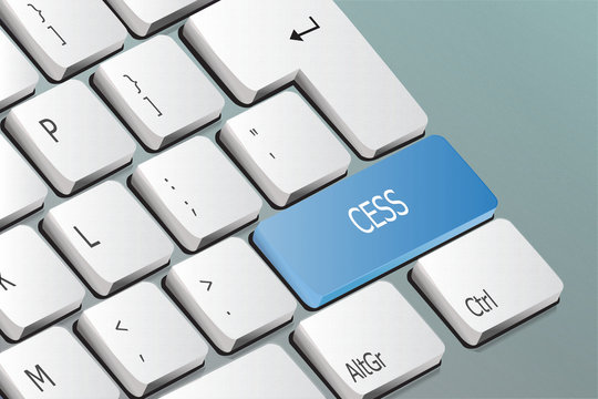 cess written on the keyboard button