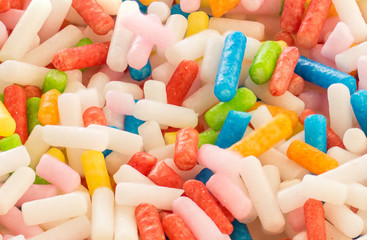 Sweet colored sweets. Different colors for the enjoyment.