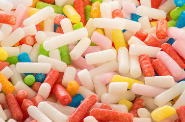 Sweet colored sweets. Different colors for the enjoyment.