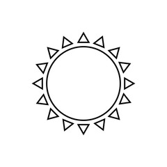 radiant sun isolated icon vector illustration