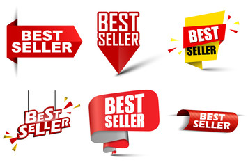 set vector banners best seller