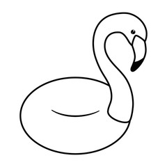 Summer flamingo float design vector illustration