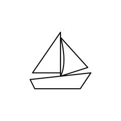 silhouette of sailboat on white background