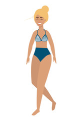 Girl with swim wear design