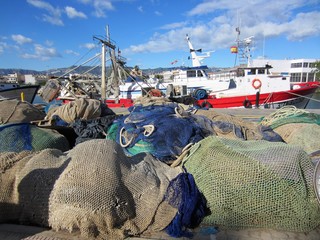 fishing boat and nets