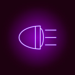 car beacon on outline icon in neon style. Elements of car repair illustration in neon style icon. Signs and symbols can be used for web, logo, mobile app, UI, UX