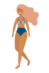 Girl with swim wear design