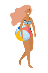 Girl with swim wear design