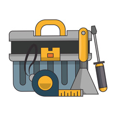 tools set collection workshop icons cartoon