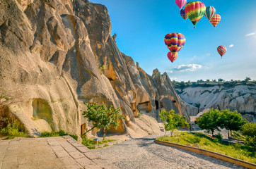 Beautiful rocks in Goreme national park, Cappadocia, Turkey