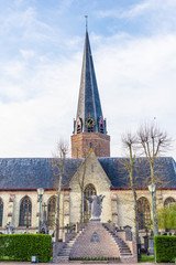 Watou, Belgium - APRIL 6, 2019: Church in Watou