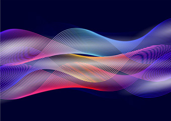Dynamic colorful wave colorful background. Luxury concept design