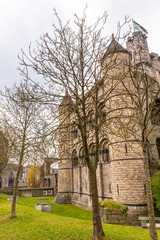 Obraz premium Ghent, Belgium - APRIL 6, 2019: Gravensteen. Medieval castle at Ghent. Details inside the castle