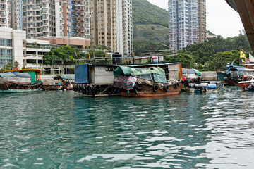 Hongkong harbor on the south of the island