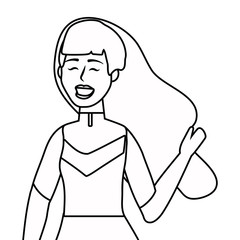 Girl with summer swimwear design