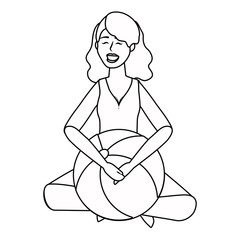 Girl with summer swimwear design