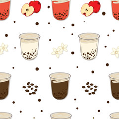 pattern bubble tea graphic cup