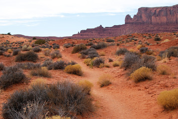 Monument Valley landscape, hike path