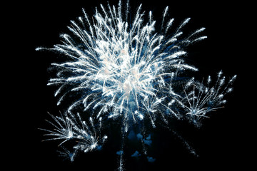 colorful fireworks in the night sky. festive event