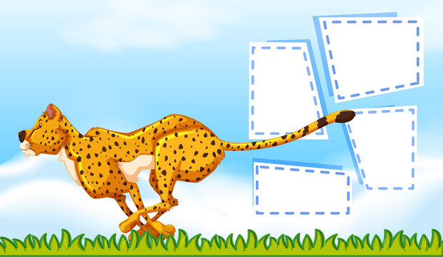 Cheetah frame template background