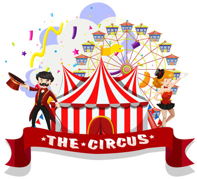 The circus wallpaper scene