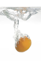 the mandarin falls into the water