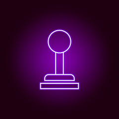 gear shift controls lever outline icon in neon style. Elements of car repair illustration in neon style icon. Signs and symbols can be used for web, logo, mobile app, UI, UX