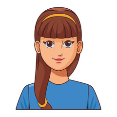 young woman avatar cartoon character profile picture